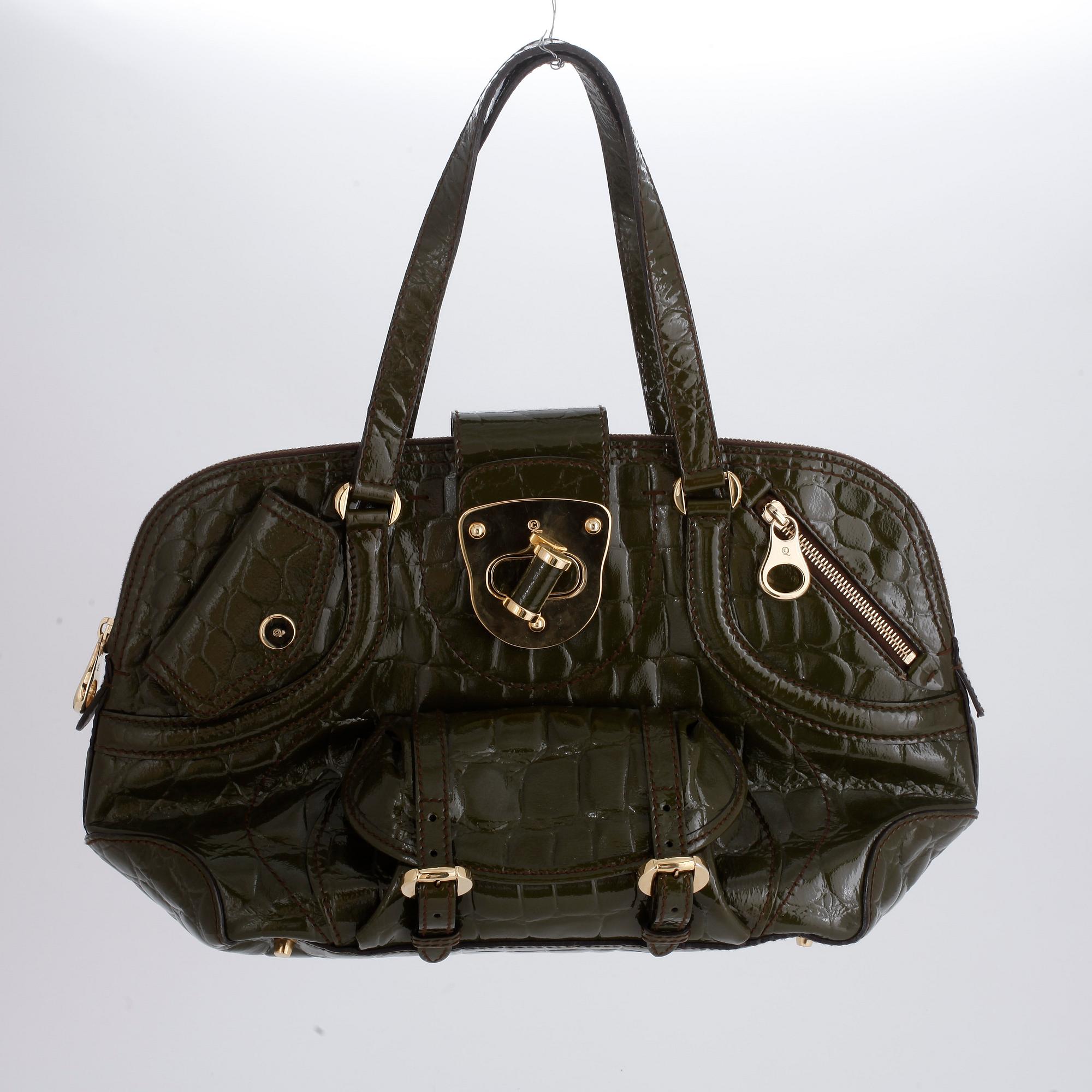 VÄSKA, "Flapper crocodile-effect bag",  Alexander McQueen.