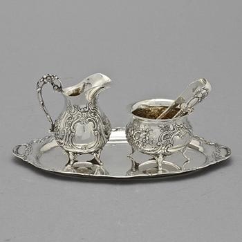 PARTI SILVER, 4 delar, silver, 1900-tal. Vikt 520 g.