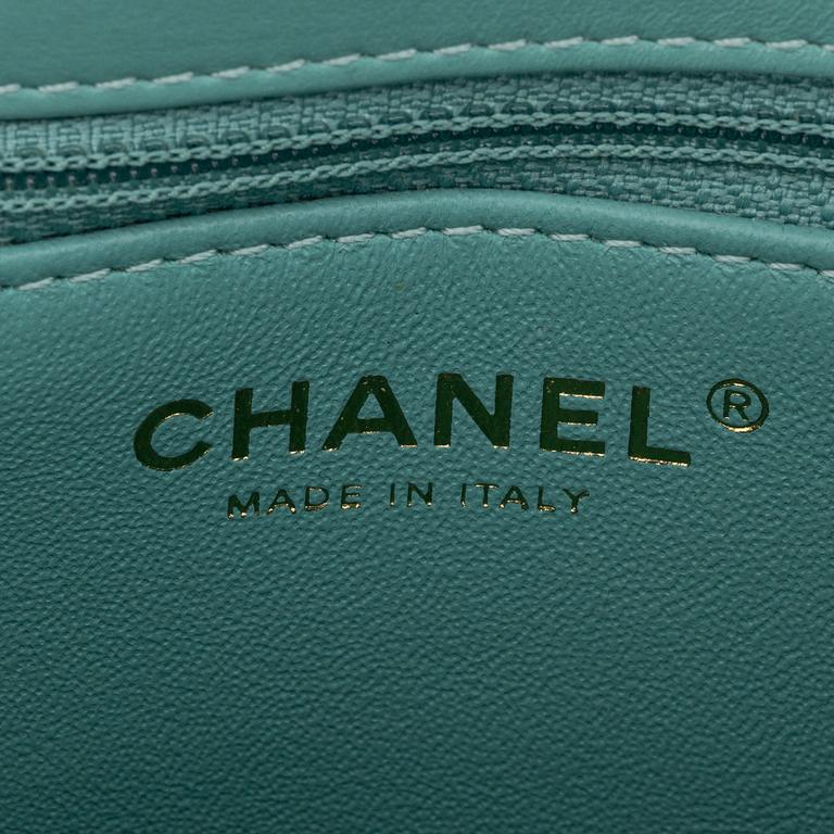Chanel, a mint green 'Trendy CC' top handle flap bag,2020.