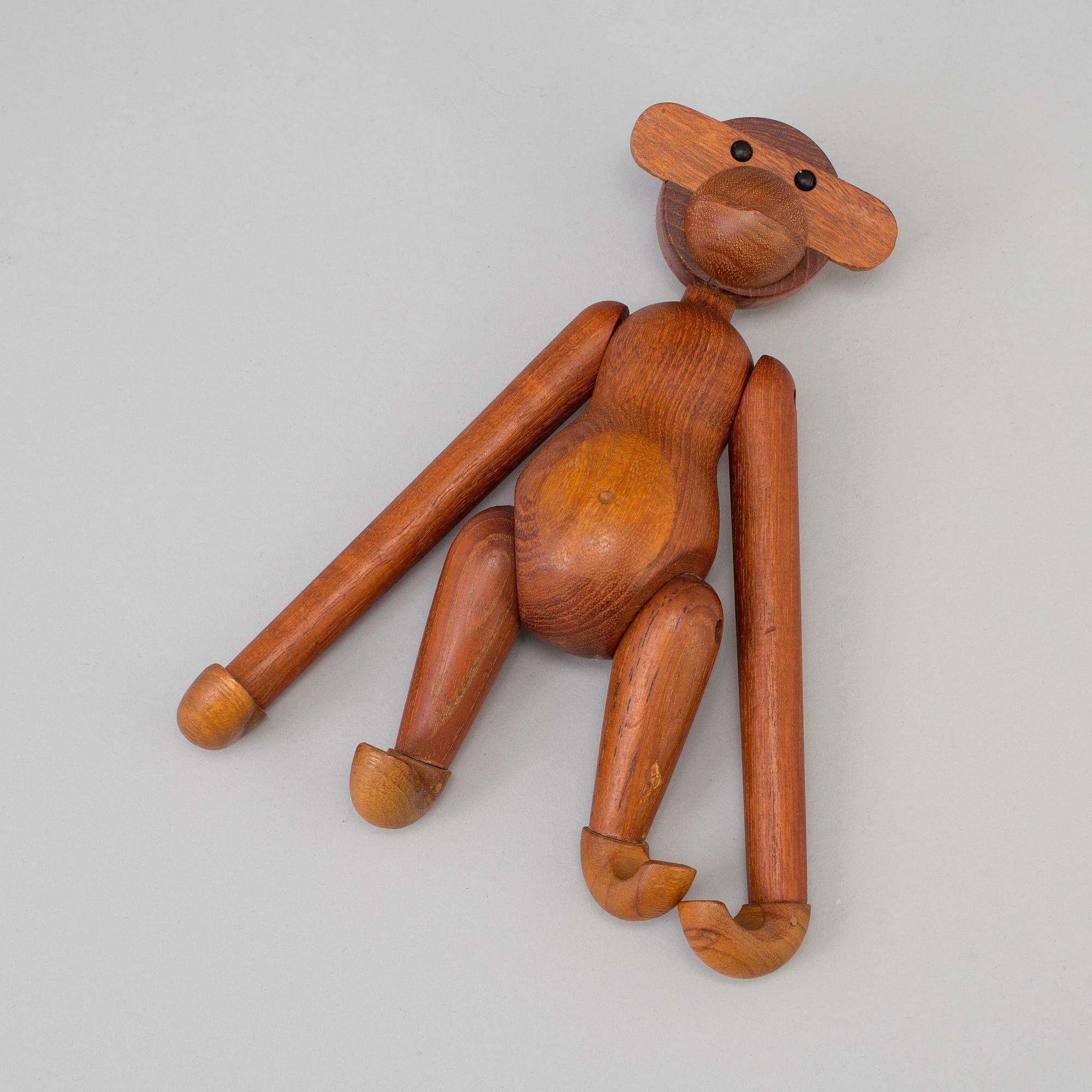 KAY BOJESEN, figurin, apa, Danmark, 1960-tal.APA, trä. Danmark.