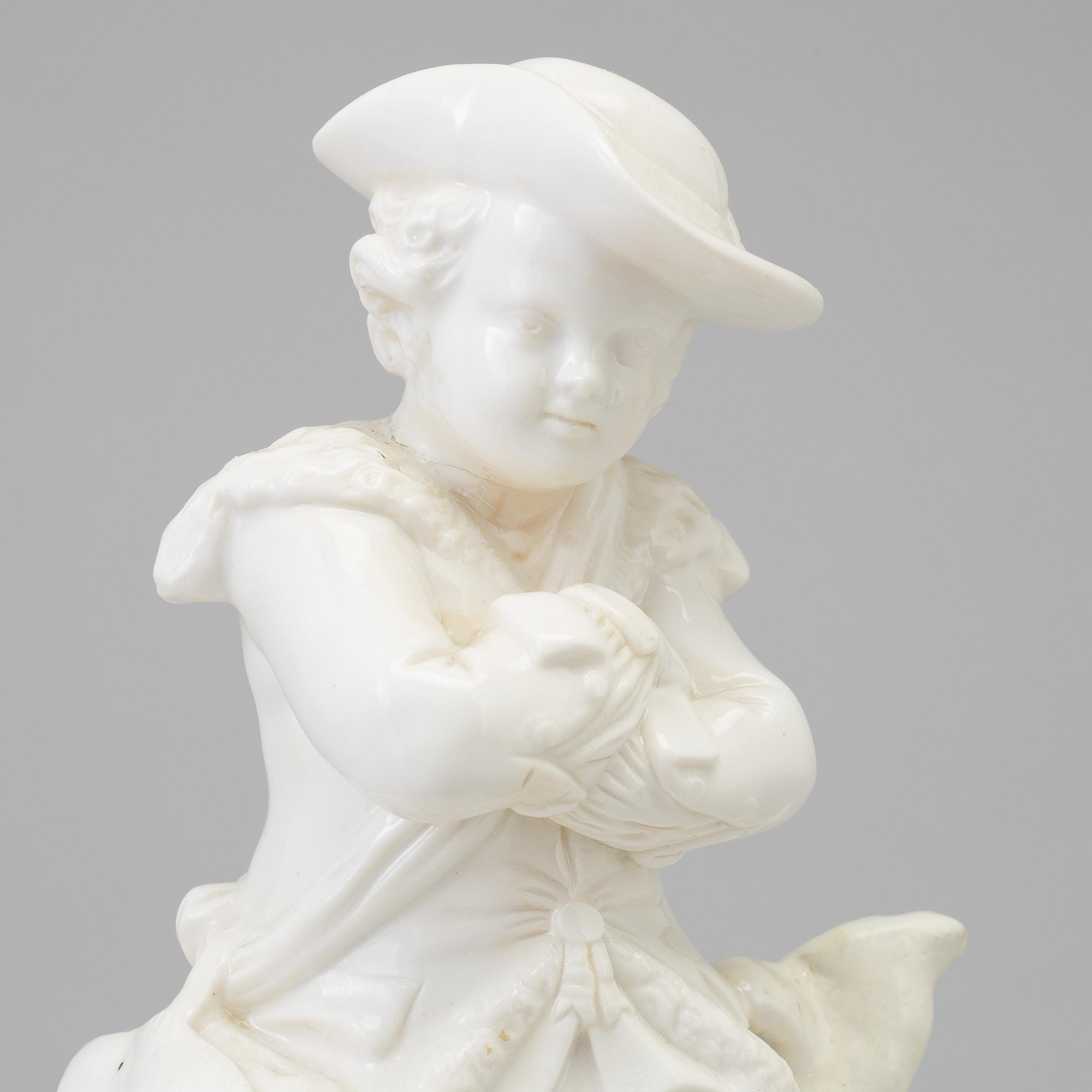 FIGURIN, porslin. med Derby-liknande märke. England, tidigt 1900-tal.