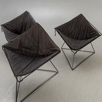 A set of three Niels Gammelgaard Oti easy chairs for IKEA 1970/80s.