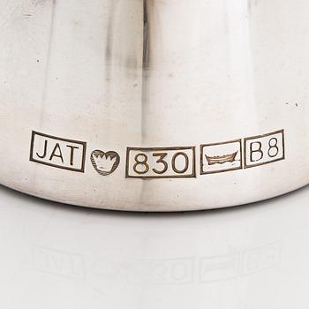 Pekka Piekäinen, a set of six beaker in wooden box, J.A. Tarkiainen, Helsinki 1979.