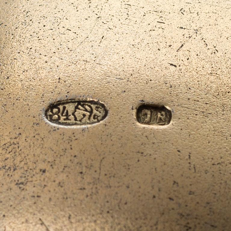 ÄGG/IKON, silver, Ryssland, St:Petersburg ca 1900, otydlig mästarstämpel, totalvikt 136 g.
