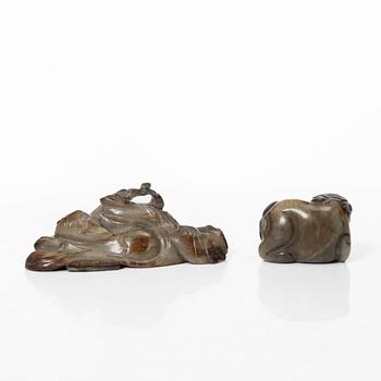 A group of four Chinese stone figures, 20th century.