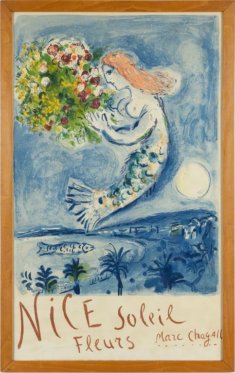 Marc Chagall, "La Baie des Anges" (Nice Soleil Fleurs)".
