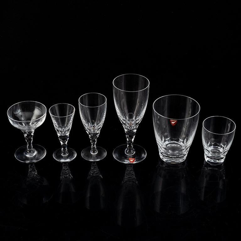 Ingeborg Lundin, 65 pieces glass, 'Carina', Orrefors.