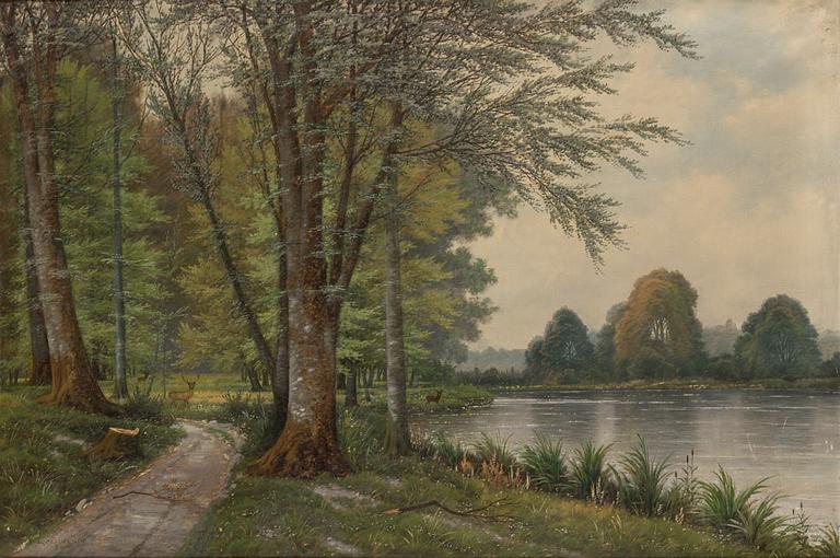 WILHELM FERDINAND LEISNER, two, oil on canvas, signed and dated 89.