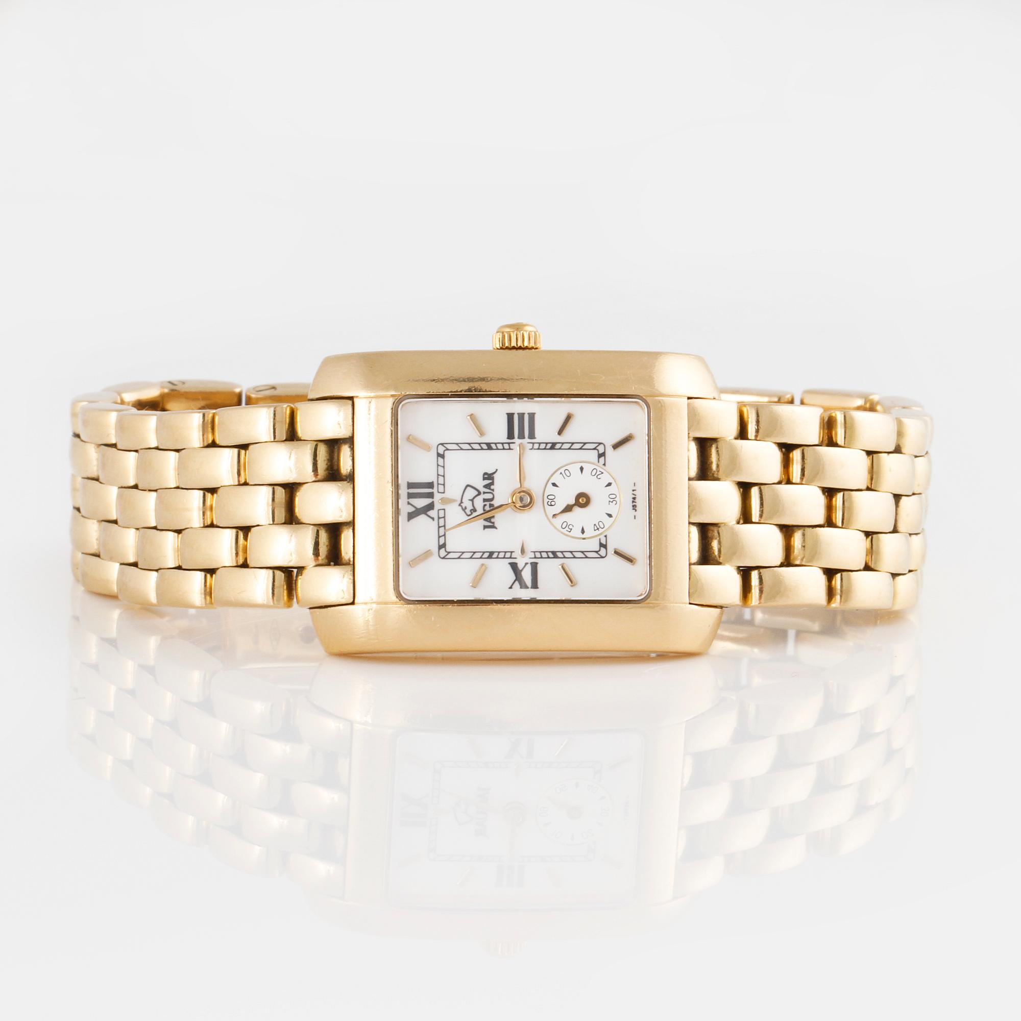 ARMBANDSUR, dam, 18K guld, Jaguar. Total vikt 82 g.