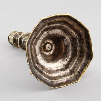 LJUSSTAKE, mässing, 1700-tal.