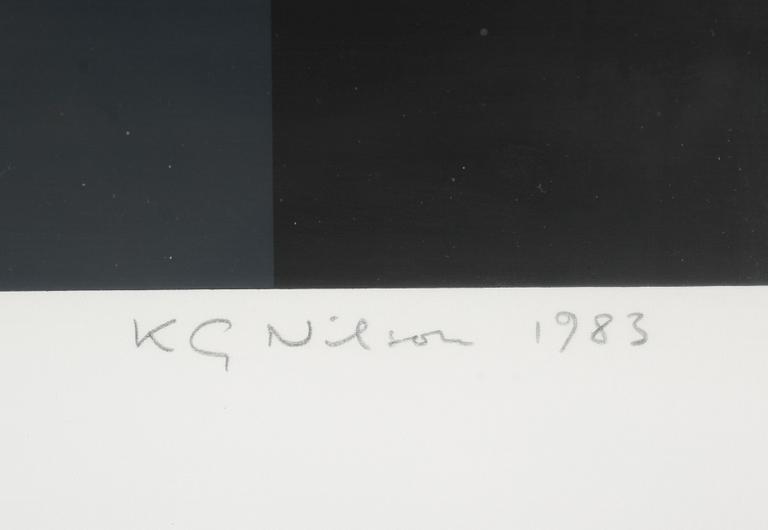 K G ( KARL GUSTAF) NILSON, signerad, daterad 1983 och numrerad 7/120.