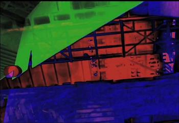 Lee Wells, "Manhattan Bridge in Red, Green, and Blue", 2009.