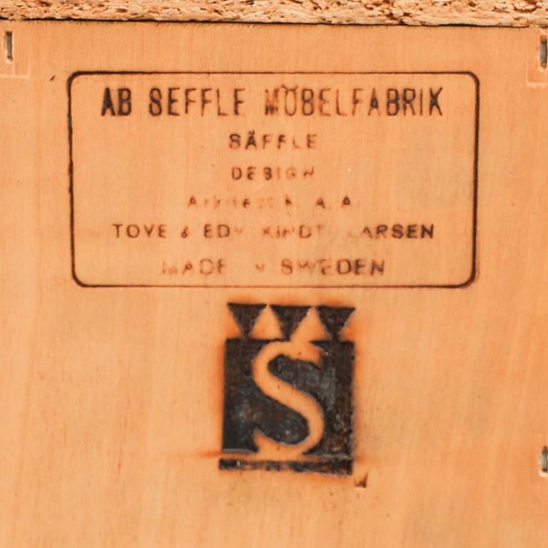 A Tove and Edvard Kindt Larsen oak sideboard from Säffle möbelfabrik 1960s.