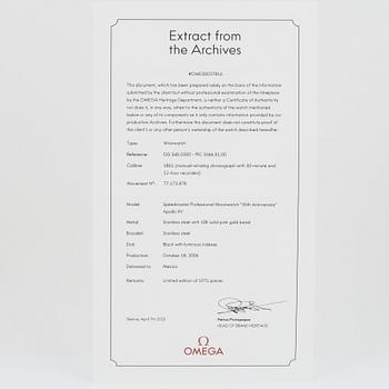 Omega, Speedmaster, kronograf, "35th Anniversary of Apollo XV".