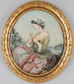 OKÄND KONSTNÄR, glasmålning, 1800-talets slut.