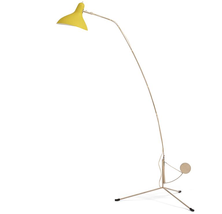 Bernard Schottlander, golvlampa 'Mantis', utförd på licens av Bergboms, Malmö 1950-tal.