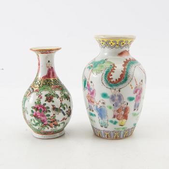 Vaser/Urnor 7 st Kina 18-1900-tal porslin.