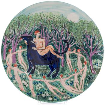 DORRIT VON FIEANDT,  dekorationsfat, "Oxen", ur serien Horoskop, signerad DF Arabia. 1993-1997.