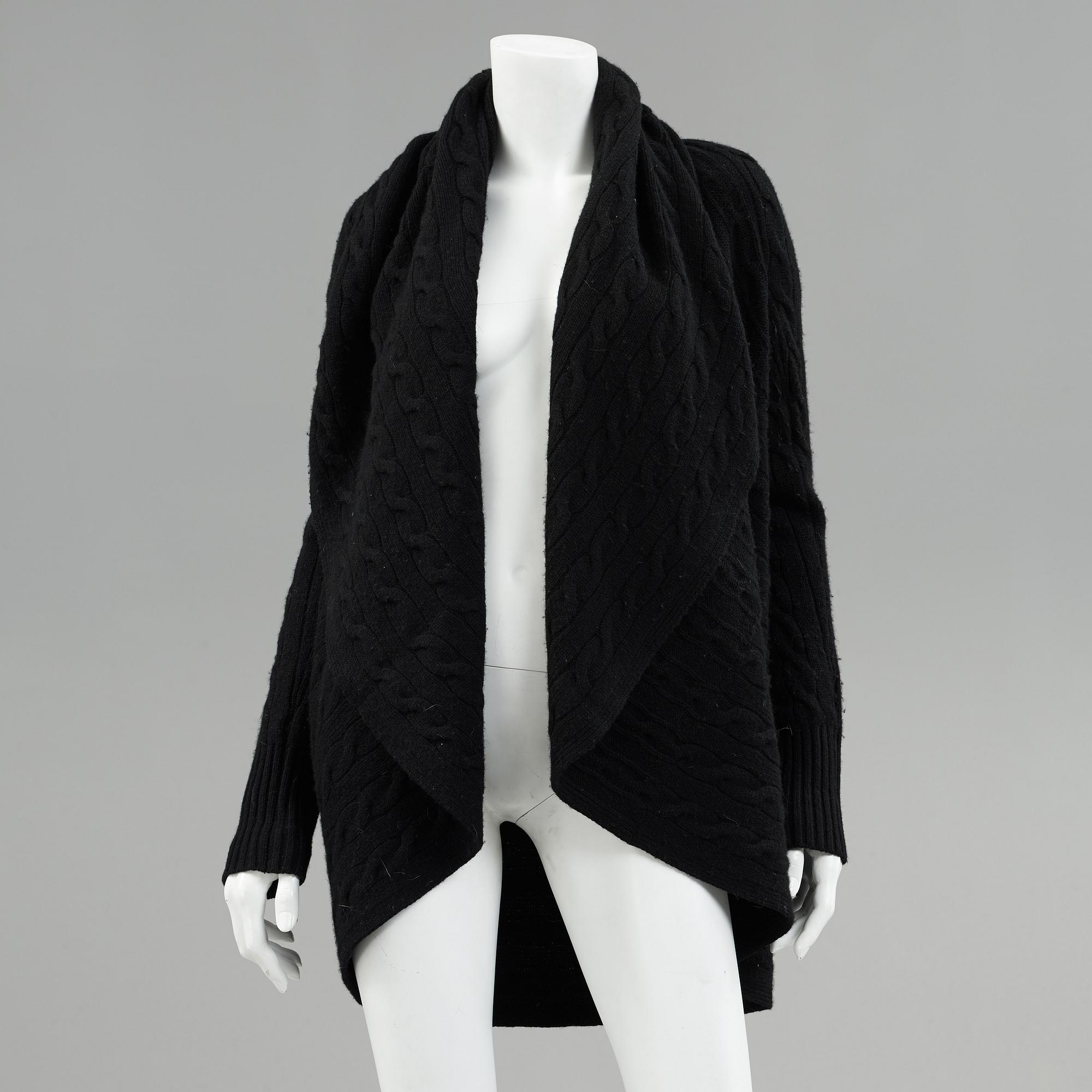 A cashmere cardigan by Ralph Lauren.
