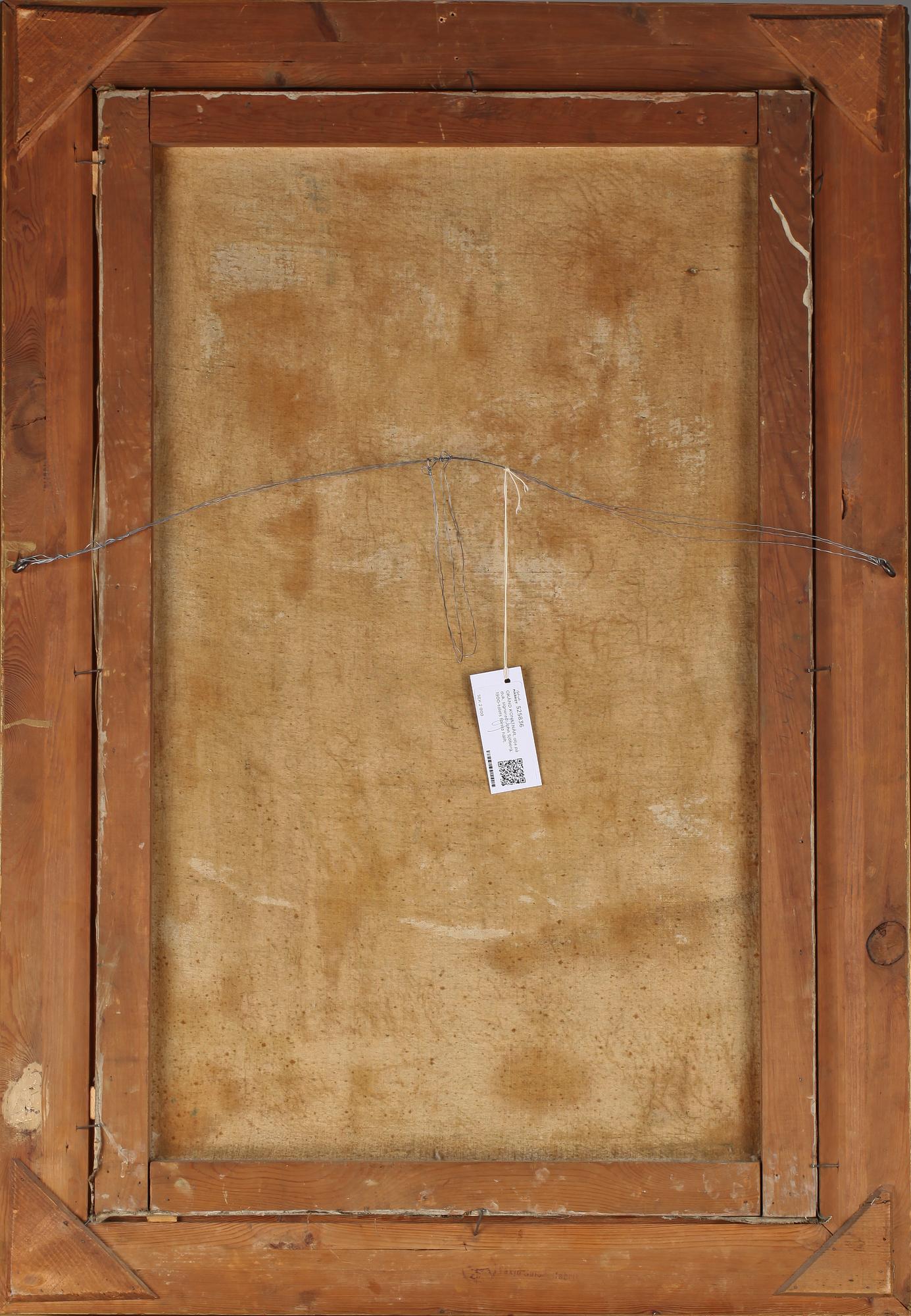 OKÄND KONSTNÄR, olja på duk, signerad John Sjöberg, 1900-talets första hälft.