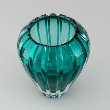 GUNNAR CYRÉN, vase, glass, Orrefors, signed.