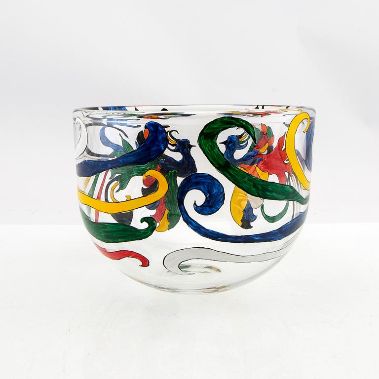Berit Johansson, bowl ,signed, Orrefors 197o:s.