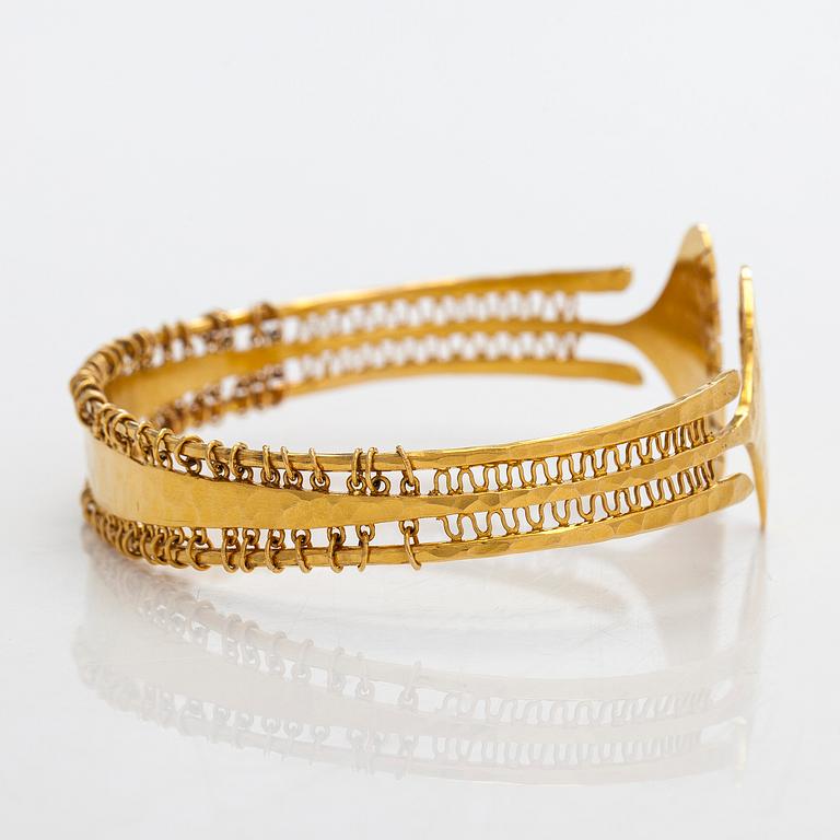 Tapio Wirkkala, a 14K gold "Viking bracelet" for Westerback, Helsinki 1967.