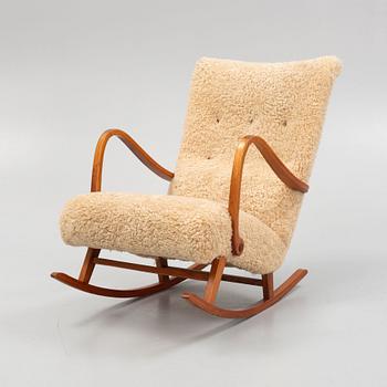 A Swedish Modern rocking chair, 1940's/50's.