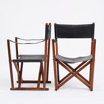 Mogens Koch, four 'MK16' folding chairs, Denmark 1960s.