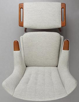 Hans J. Wegner, a "Papa bear" armchair and ottoman for AP-stolen, Denmark.