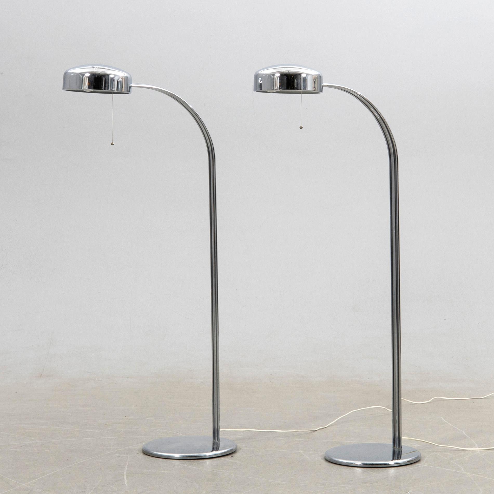 RICHARD CARRUTHERS, floor lamps, a pair, "Arcade", Ateljé Lyktan, 1970s/80s.