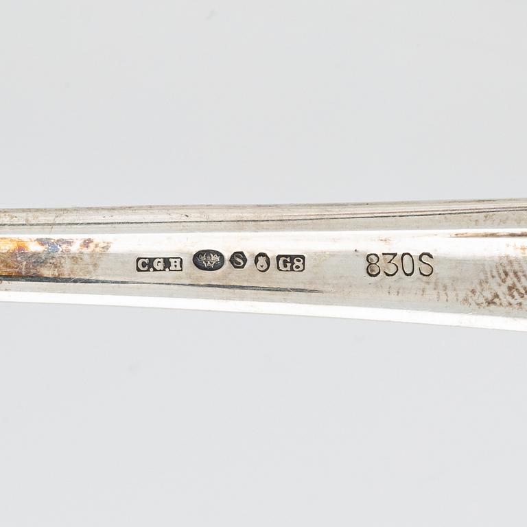 A 120- piece silver cutlery, bearing Swedish import marks, including CG. Hallberg, Stockholm, 1932.