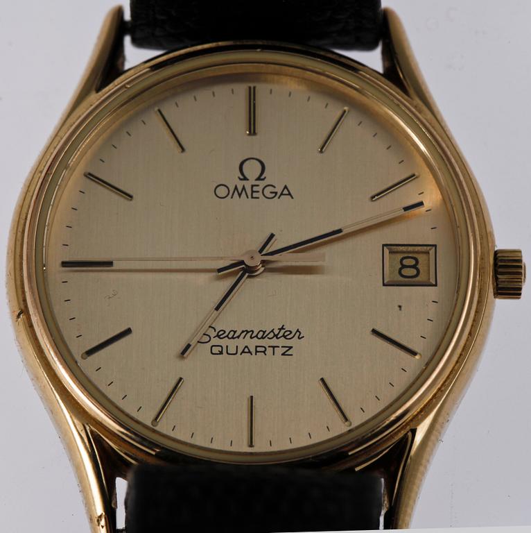 HERRARMBANDSUR, gulddoublé, Omega, 1980-tal.