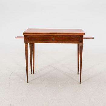 A late Gustavian mahogany game table first half of the 19th century.