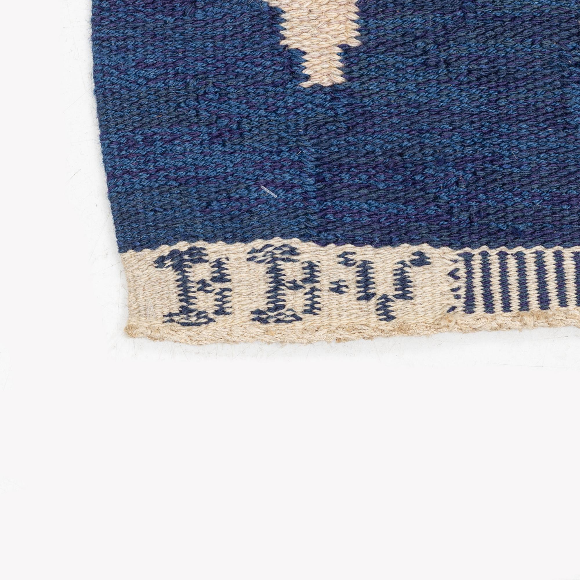 Bittan Bergh-Valberg, a carpet, "Kaleidoscope", flat weave, c 245 x 164 cm, signed BBV.