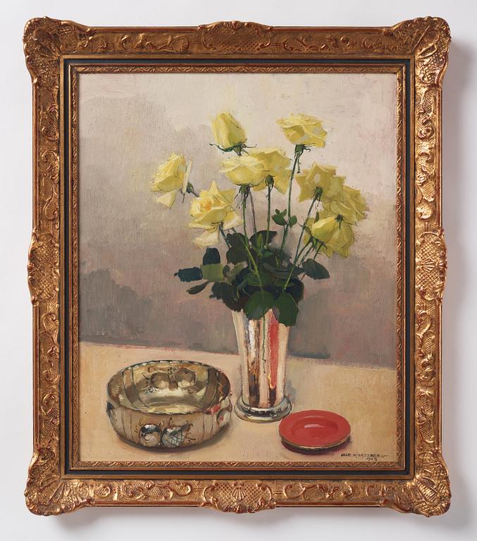 Olle Hjortzberg, Still Life with Roses.