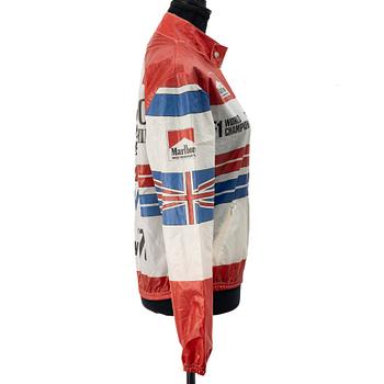 Promotional jacket, James Hunt F1 World Champion, Marlboro World Championship Team, 1976.