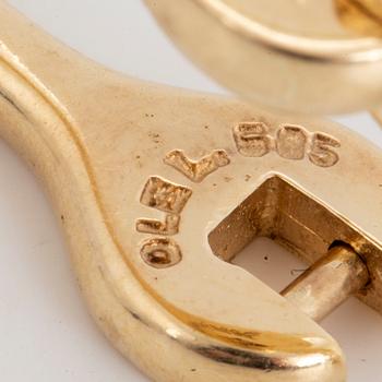 OLE LYNGGAARD, manschettknappar, 14K guld.