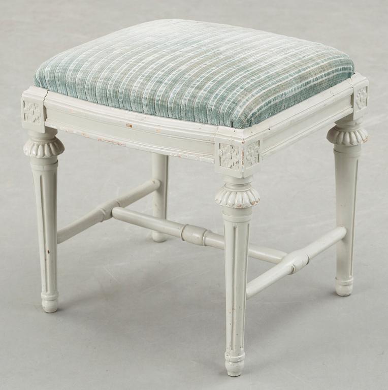 TABURETT, gustaviansk, 1700-tal.