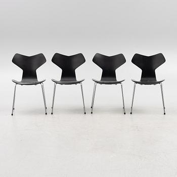 Arne Jacobsen, stolar, 4 st, "Grand Prix", Fritz Hansen, Danmark, 2006.