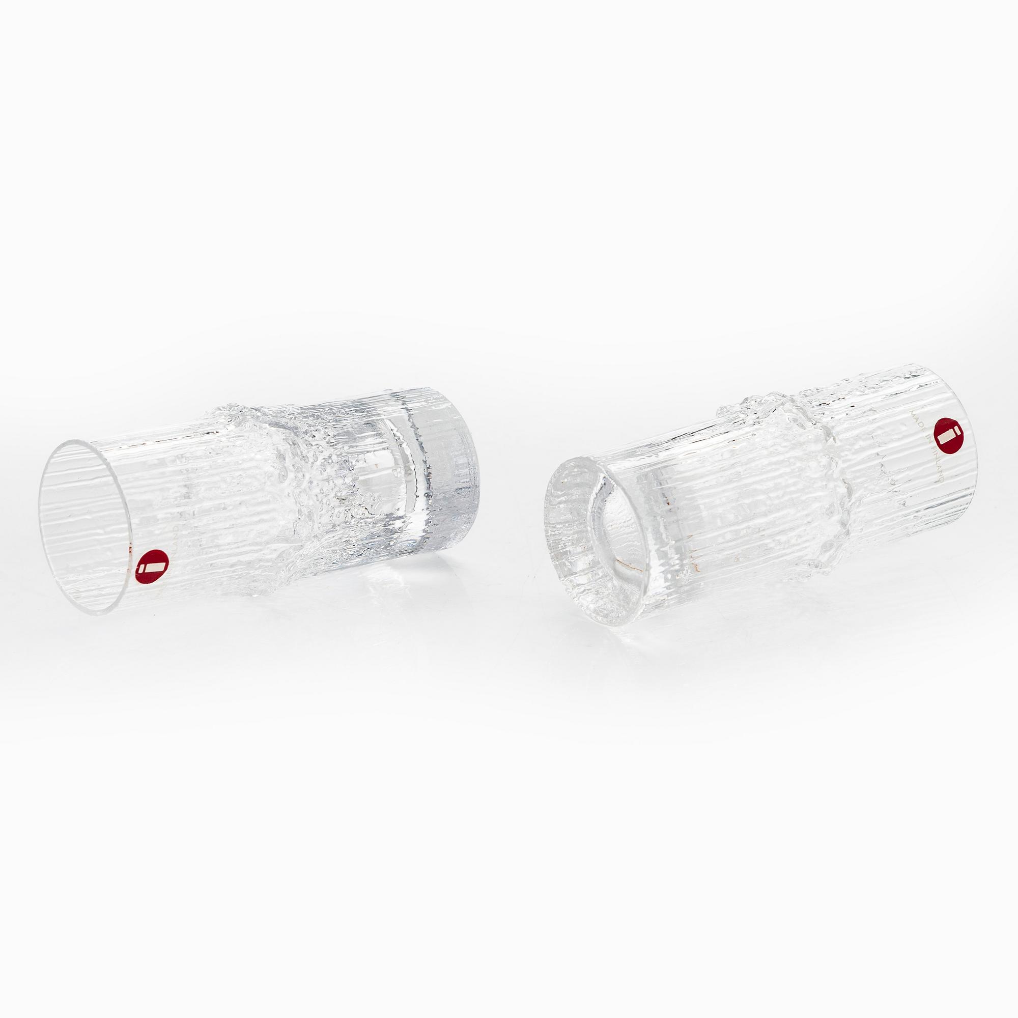 Tapio Wirkkala, snapsilaseja, 6 kpl, "Niva", alkuperäisessä laatikossa. Iittala.