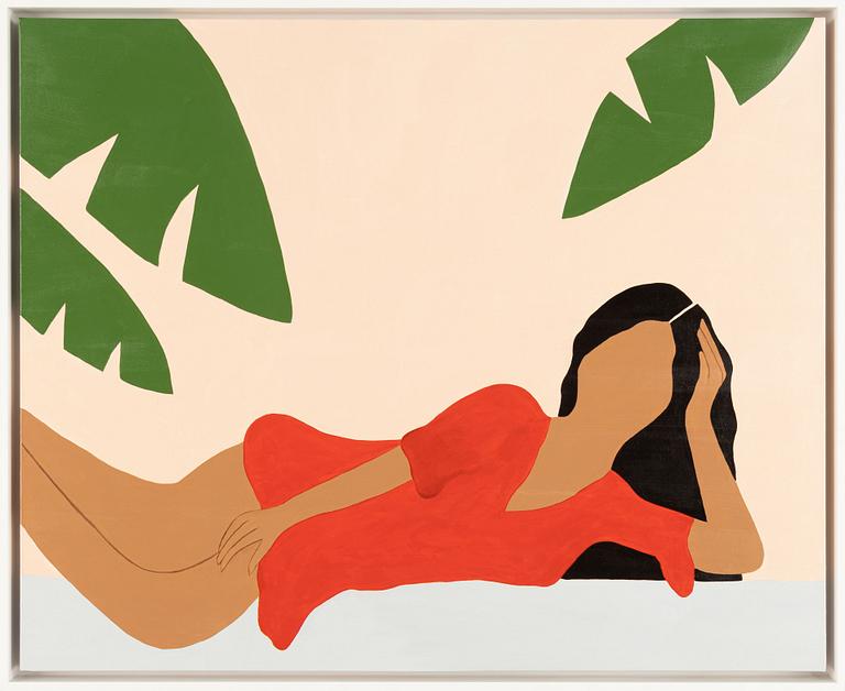 Marta Leyva, akryl på duk, signerad och daterad -18 a tergo.