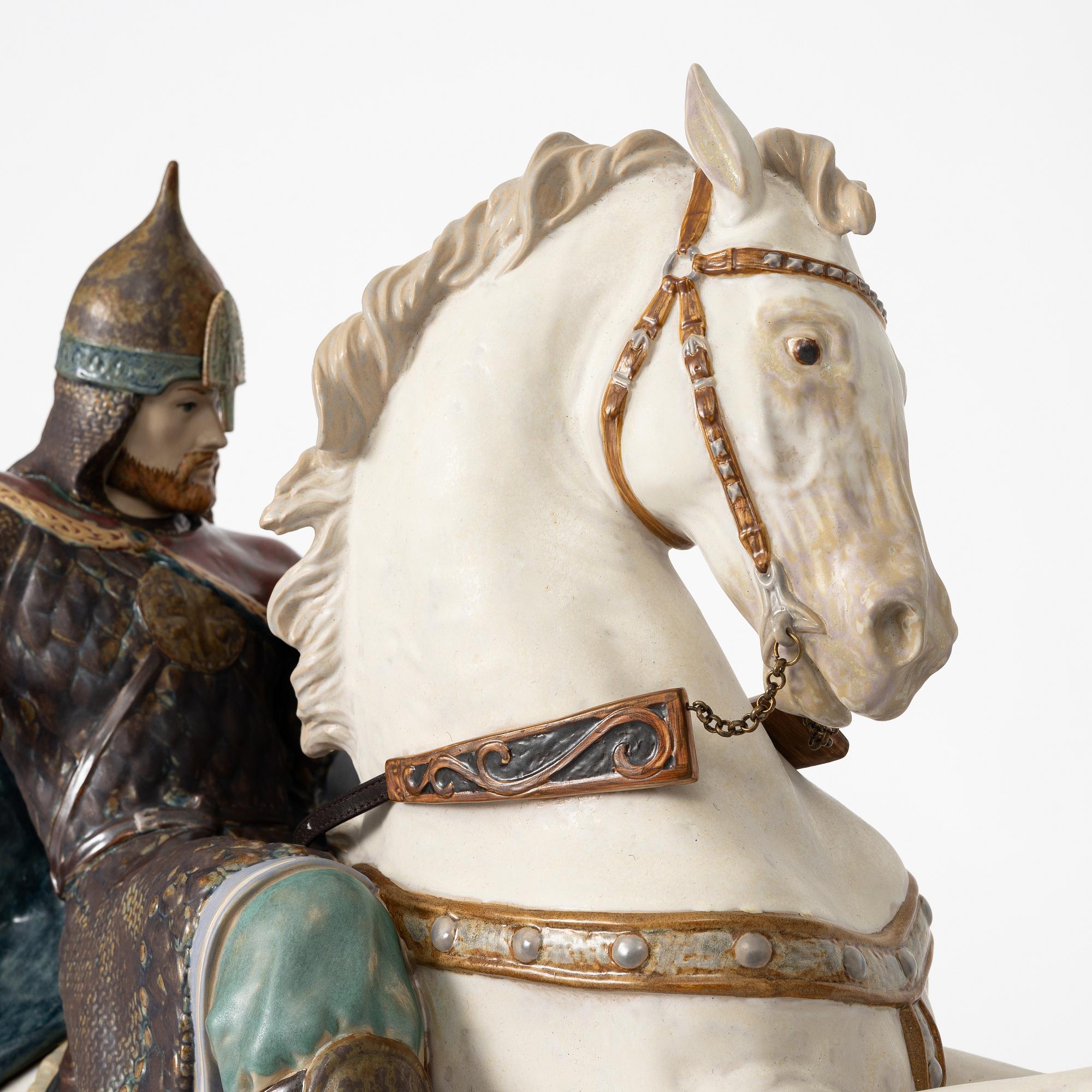 Alfredo Llorens, figurine, "Alexander Nevsky", Lladró, Spain.