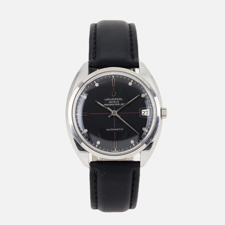 UNIVERSAL, Genève, Polerouter NS (Swiss T), wristwatch, 35 mm.