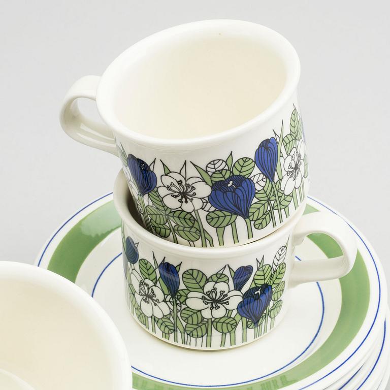 A 6 PIECES COFFEE SERVICE BY ARABIA FINLAND, decorated by Esteri Tomula.