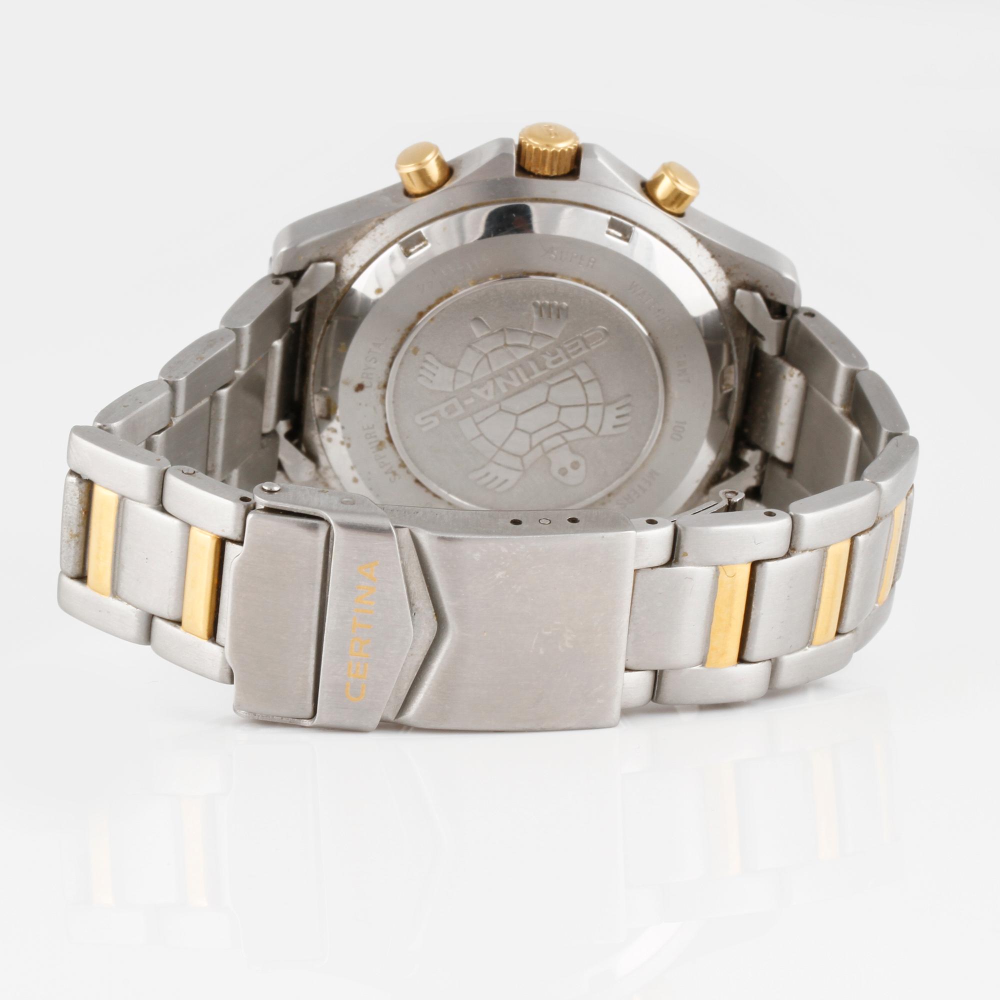 CERTINA DS Sapphire (100m), wristwatch, 39 mm, chronograph,