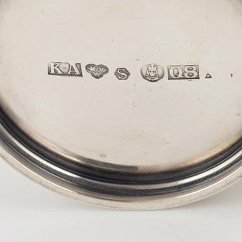 A Swedish silver Bowl, Dish, Beaker and Lided Box.