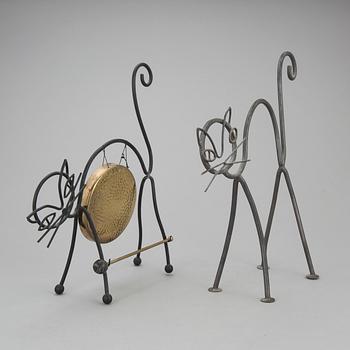 GUNNAR ANDER, 2 stycken, skulpturer, Ystad Metall, 1900-talets andra hälft.