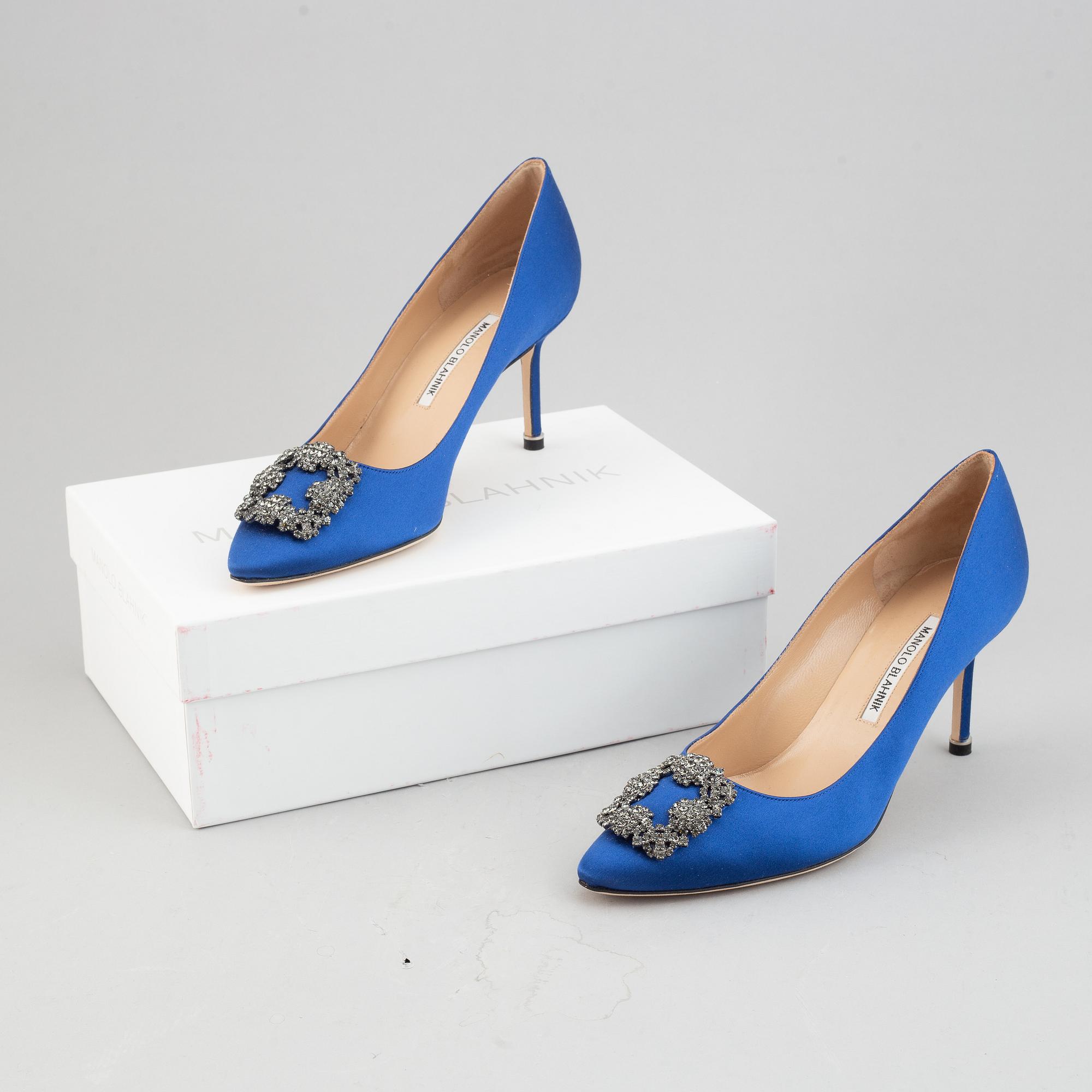 Manolo blahnik hangisi 7 blue new arrivals