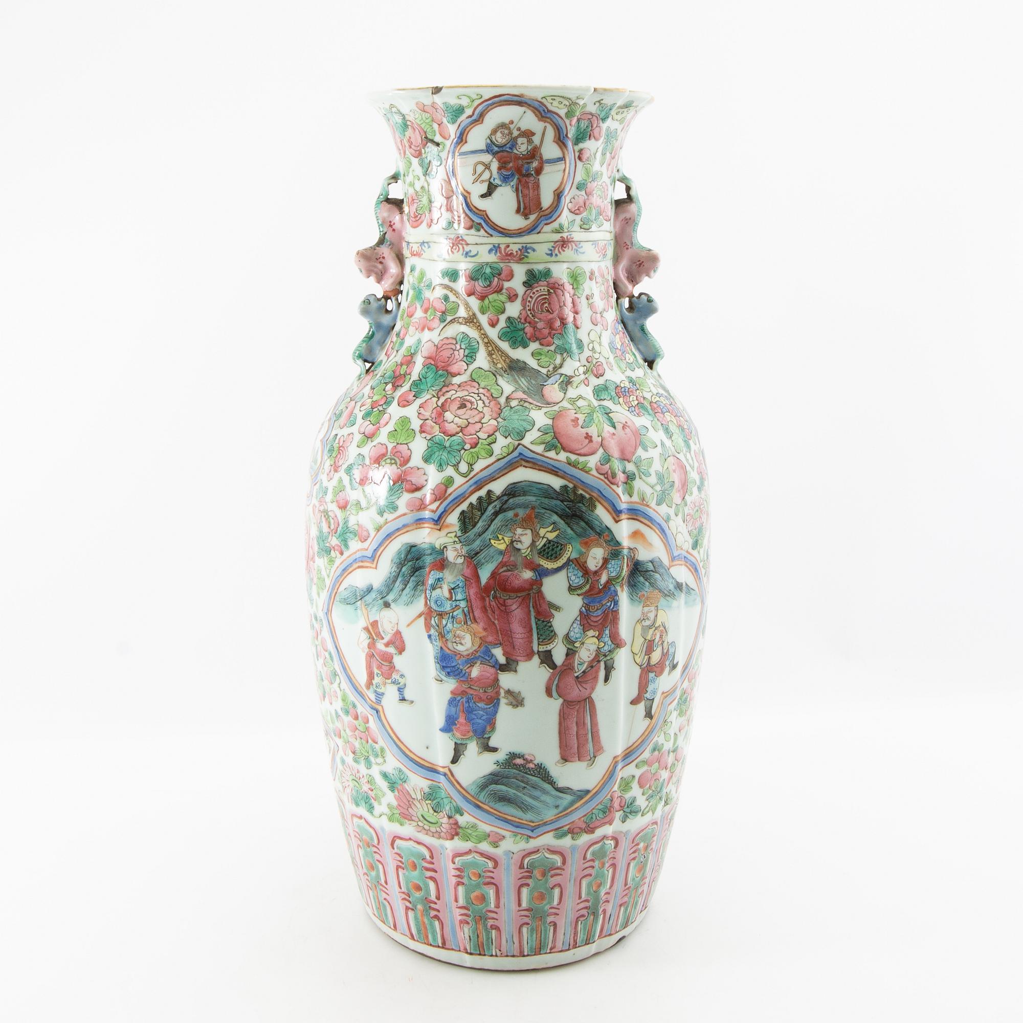 Vas Kina sen Qing 1800-talets slut porslin.